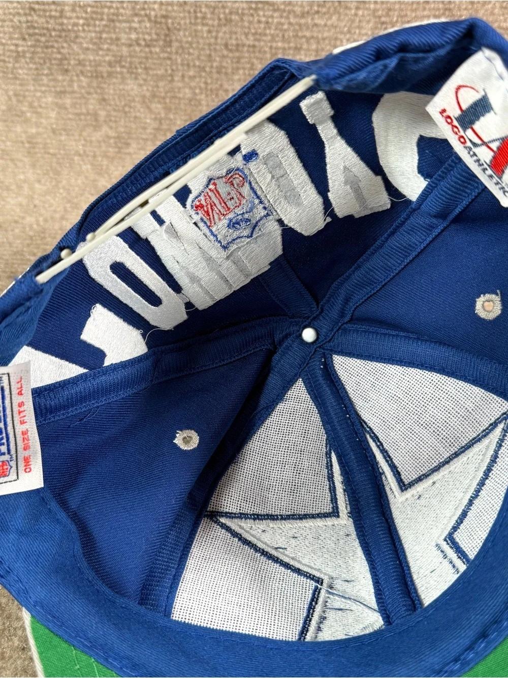 90’s Dallas Cowboys Hat Logo Athletic Snapback AOP NFL Pro Line Vintage Taiwan